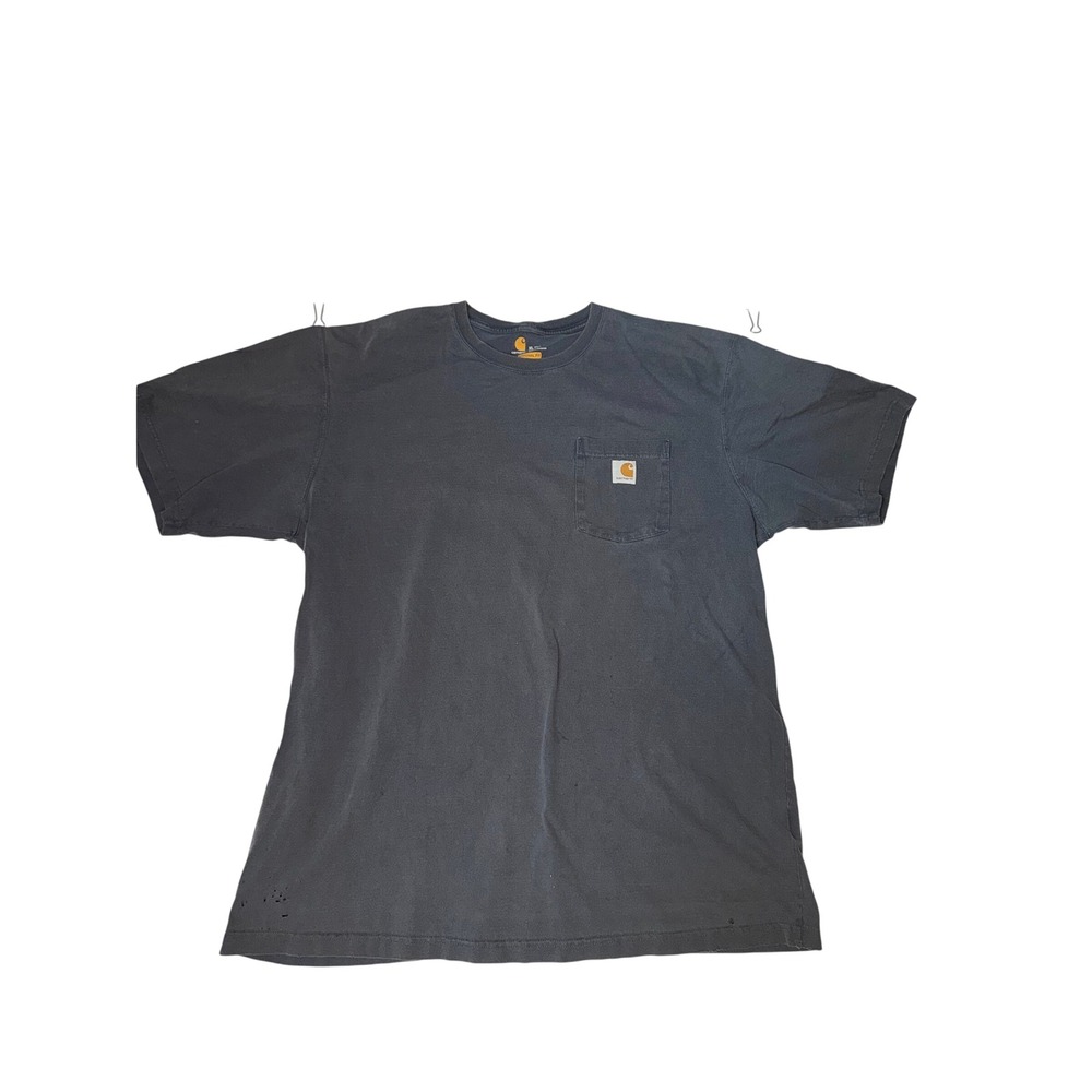 Carhartt K87 Pocket T-Shirt Mens Tall Black Original Fit Distressed Workwear XL